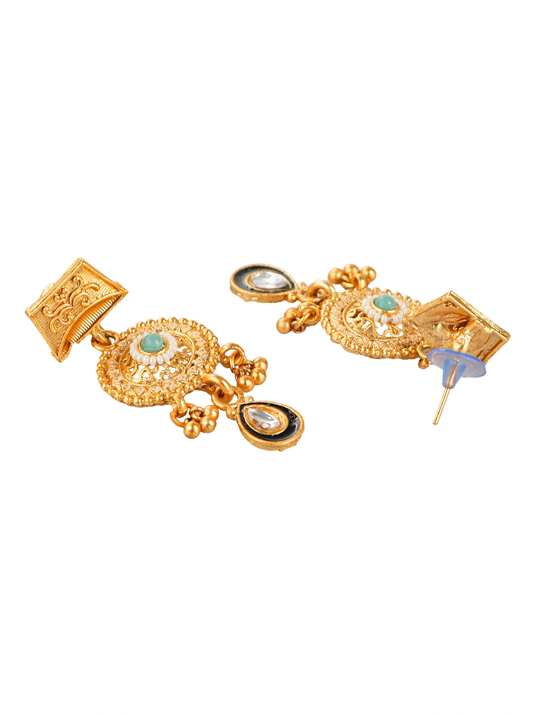 Mesh Design Kundan Meenakari Choker Necklace Set